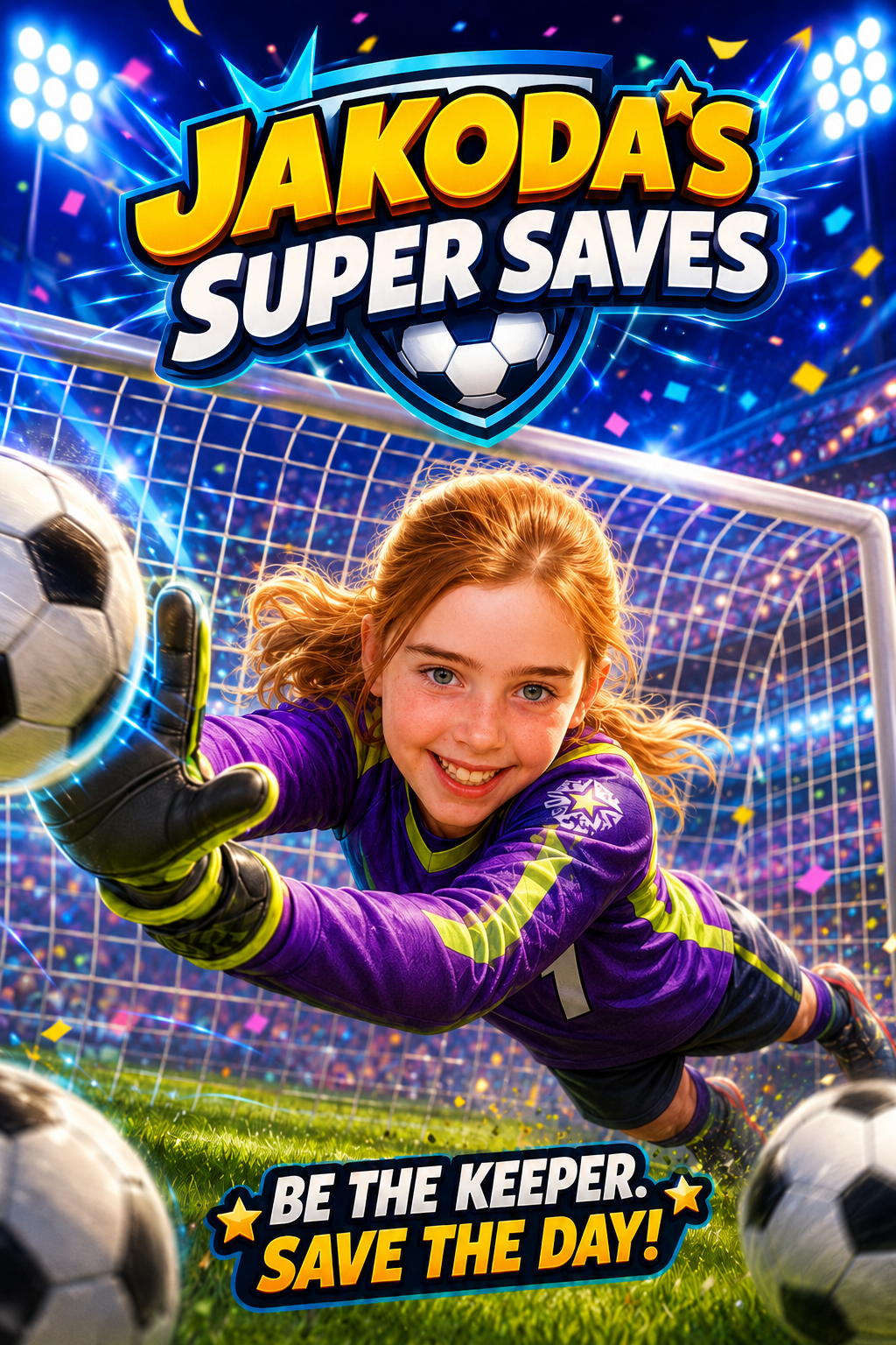 Jakoda diving to make a goalkeeper save in Jakoda's Super Saves